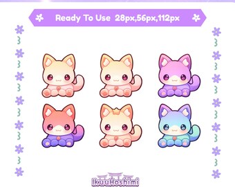 Cat Sub Badges for Twitch | Twitch Channel Point, Twitch Emotes, Cute Channel Points, Channel Point Icon, Channel Point