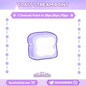 Toast Channel Points for Twitch | Twitch Channel Point, Twitch Emotes, Cute Channel Points, Channel Point Icon, Channel Point