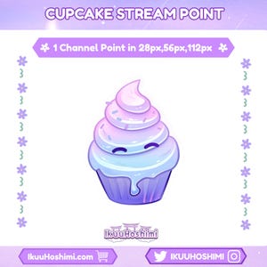 Cupcake Channel Points for Twitch | Twitch Channel Point, Twitch Emotes, Cute Channel Points, Channel Point Icon, Channel Point