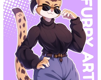 Furry Art Commission | Custom Pfp/Headshot Anime Furry Profile Picture | Furry Icon Sketch | Fursona Commission | Anime Furry