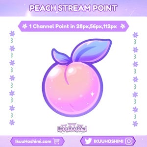 Peach Channel Points for Twitch | Twitch Channel Point, Twitch Emotes, Cute Channel Points, Channel Point Icon, Channel Point