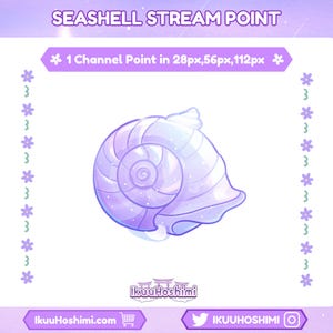 Seashell Channel Punkte für Twitch | Twitch Channel Point, Twitch Emotes, Niedlich Kanalpunkte, Kanalpunktsymbol, Kanalpunkt