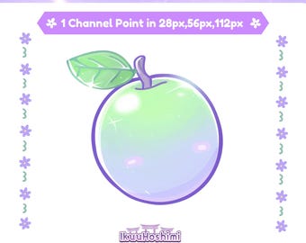 Green Apple Channel Punkte für Twitch | Twitch Channel Point, Twitch Emotes, Niedlich Kanalpunkte, Kanalpunktsymbol, Kanalpunkt