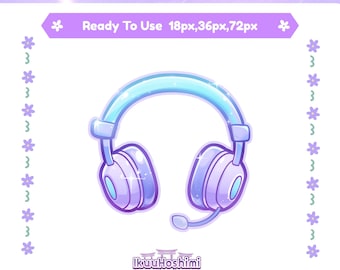 Headset Channel Points for Twitch | Twitch Channel Point, Twitch Emotes, Cute Channel Points, Channel Point Icon, Channel Point