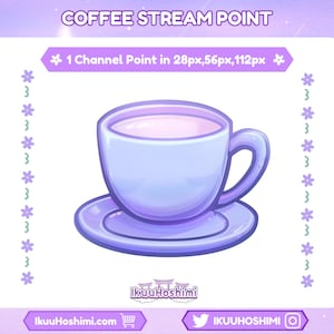 Puntos de canal de café para Twitch / Puntos de canal de Twitch, emoticonos de Twitch, puntos de canal bonitos, ícono de punto de canal, punto de canal