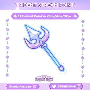 Puntos de canal Trident para Twitch / Puntos de canal de Twitch, emoticonos de Twitch, puntos de canal bonitos, ícono de punto de canal, punto de canal