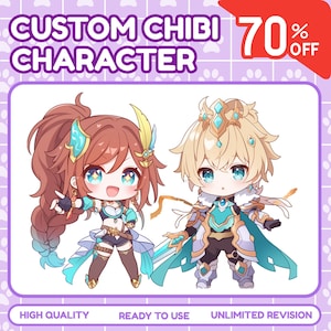 Coppia personalizzata Chibi, Personaggio Chibi, Commissione Chibi, Anime Chibi, Logo Chibi, Carino Chibi vtuber, Emote Chibi, Fanart Chibi, Regalo di San Valentino