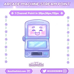 Puntos de canal de Arcade Machine para Twitch / Punto de canal de Twitch, Emotes de Twitch, Puntos de canal lindos, Icono de punto de canal, Punto de canal