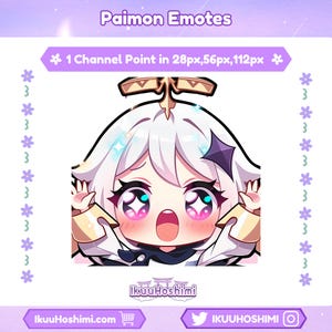 Paimon Emotes | Custom Emotes | Writing Emote | Custom Twitch Emotes | Discord Emotes, Youtube Emotes