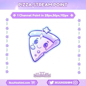 Puntos de canal de pizza para Twitch / Puntos de canal de Twitch, emoticonos de Twitch, puntos de canal bonitos, ícono de punto de canal, punto de canal