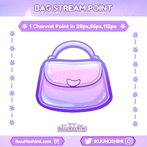 Bag Channel Points for Twitch | Twitch Channel Point, Twitch Emotes, Cute Channel Points, Channel Point Icon, Channel Point