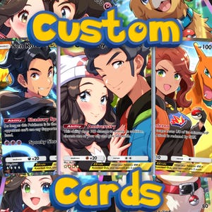 Personalisierte Pokemon Karte | Personalisiertes Geschenk für Geburtstag, Jubiläum, Pokemon Geschenke, individuelles Tierportrait, Valentinstag Geschenk, individuelle Pokemon Karte