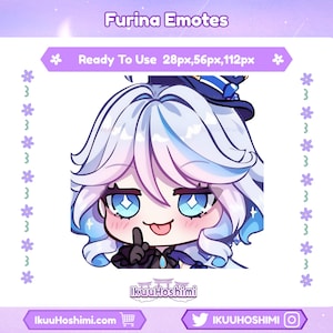 Furina Impact Emotes | Custom Emotes | Writing Emote | Custom Twitch Emotes | Discord Emotes, Youtube Emotes