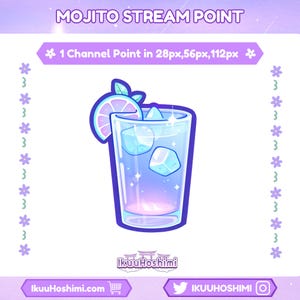 Puntos de canal Mojito para Twitch / Puntos de canal de Twitch, emoticonos de Twitch, puntos de canal bonitos, ícono de punto de canal, puntos de canal