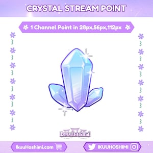 Puntos de canal de cristal para Twitch / Puntos de canal de Twitch, emoticonos de Twitch, puntos de canal bonitos, ícono de punto de canal, punto de canal