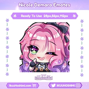 Nicole Demara Emotes | Custom Emotes | Writing Emote | Custom Twitch Emotes | Discord Emotes, Youtube Emotes