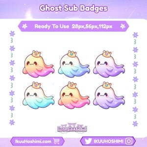 Ghost Twitch Sub Badges|Channel Point Icons |Discord Badges |Stream Badges | Twitch, YouTube, Discord | Sub Badges Cute | Discord Badges