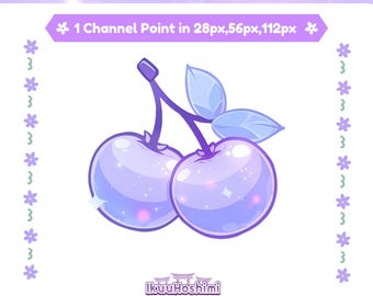 Cherry Channel Points for Twitch | Twitch Channel Point, Twitch Emotes, Cute Channel Points, Channel Point Icon, Channel Point