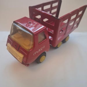 Collectible Vintage Tin Toy: Bulgarian Tiny Tonka Cattle Truck from 90s - Green (Copy)