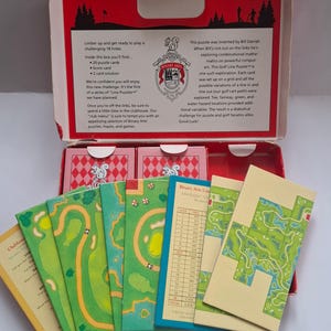Raro puzzle vintage Golf Line Course 1 del 1994 di Binary Arts Corporation COMPLETO