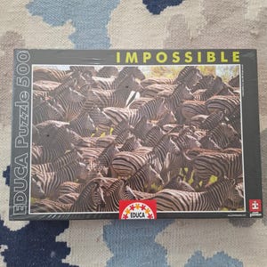 Educa-puzzel van 500 stukjes – Kudde zebra’s – Impossible-serie – nieuw verzegeld (2009)