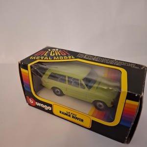 Vehículo de juguete fundido a presión Burago Range Rover 1983, escala 1/43, color verde - Cod. 4101 - Raro - En caja