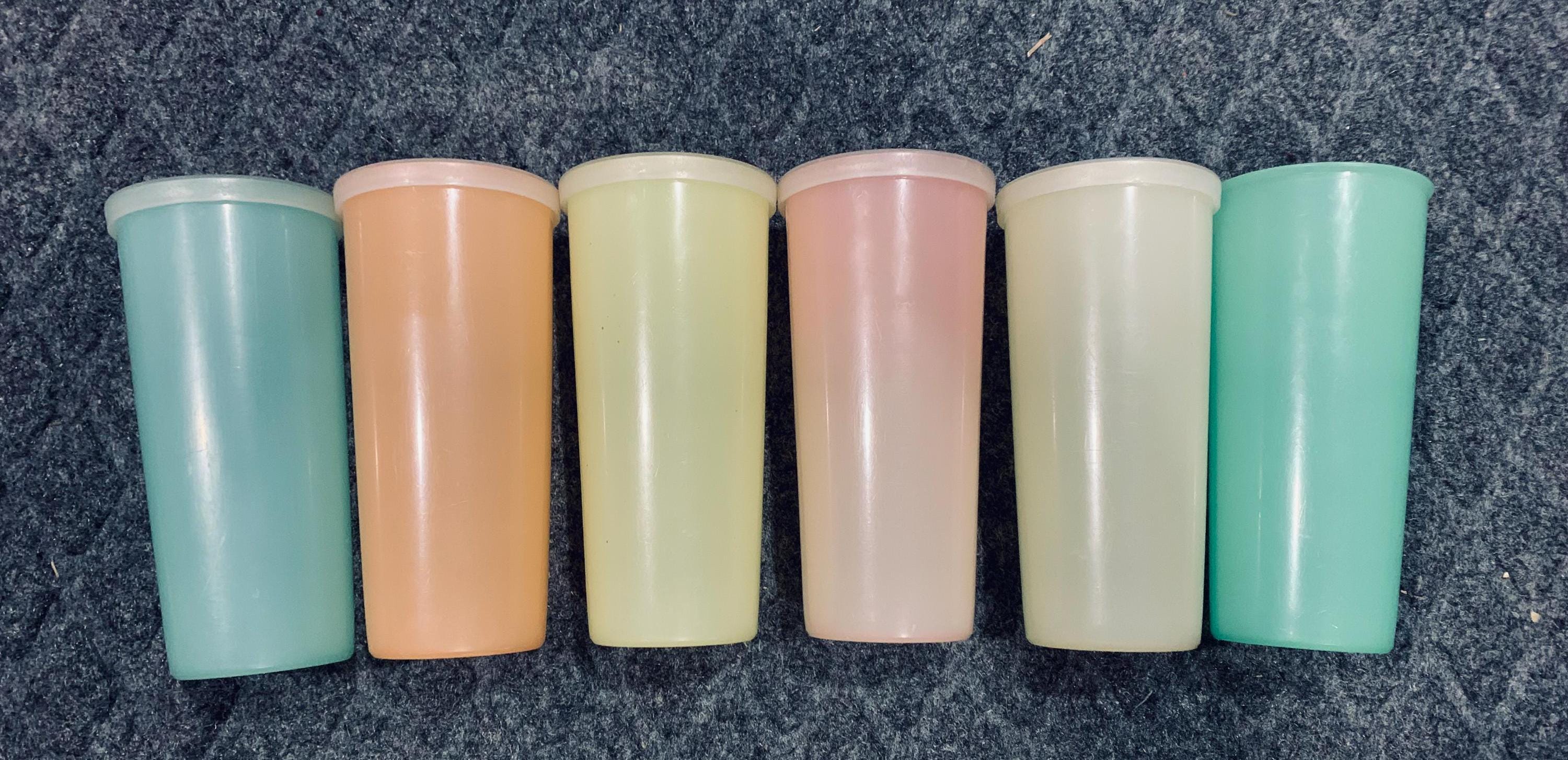 1960s Vintage Tupperware Pastel Jewel Tone Colored Tumblers With Lids ...