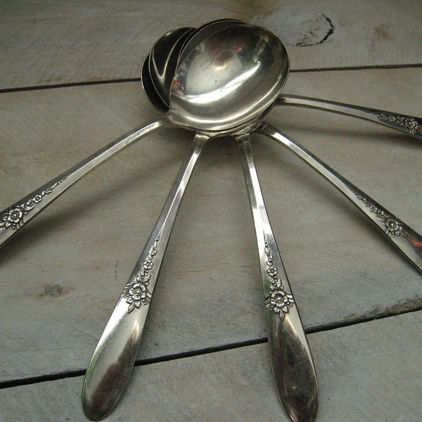Carlton Silver Plate Fantasy 1941 Soup Spoons