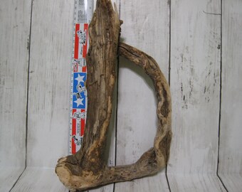 Driftwood Letter D alphabet wood letters Nature made