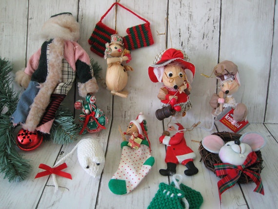 RARE LOT ORNEMENT peluche vacances Kurt S. Adler STAR