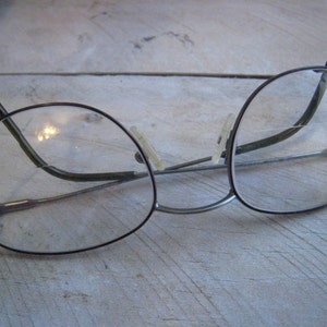 FREE SH Vintage 1980s Unisex Eyeglasses Frame Gunmetal Grey Fafilo image 4