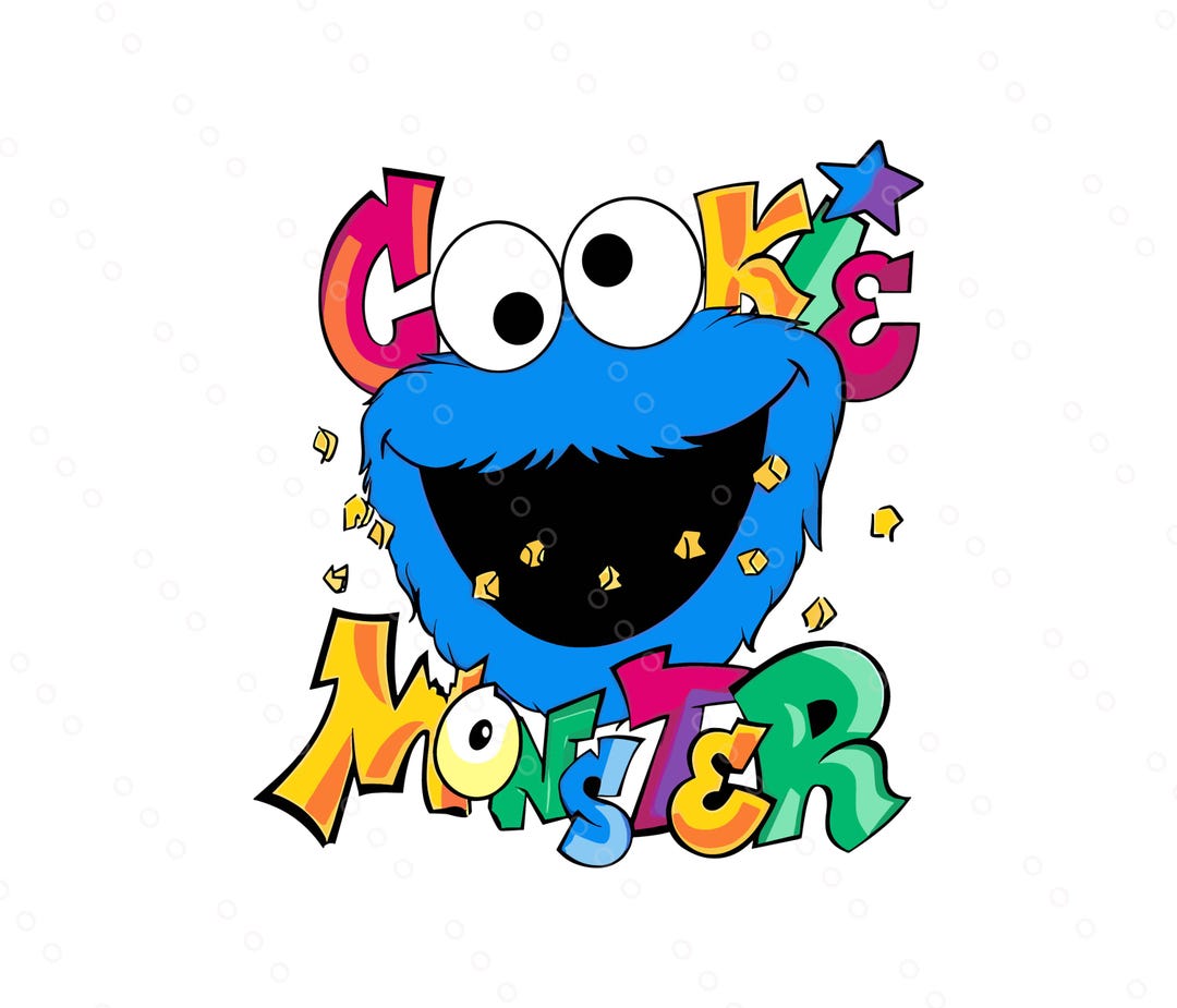 Cookie Monster Png, Cookie Monster Svg, Printable Design for T-shirt, Printable Cookie Monster ...