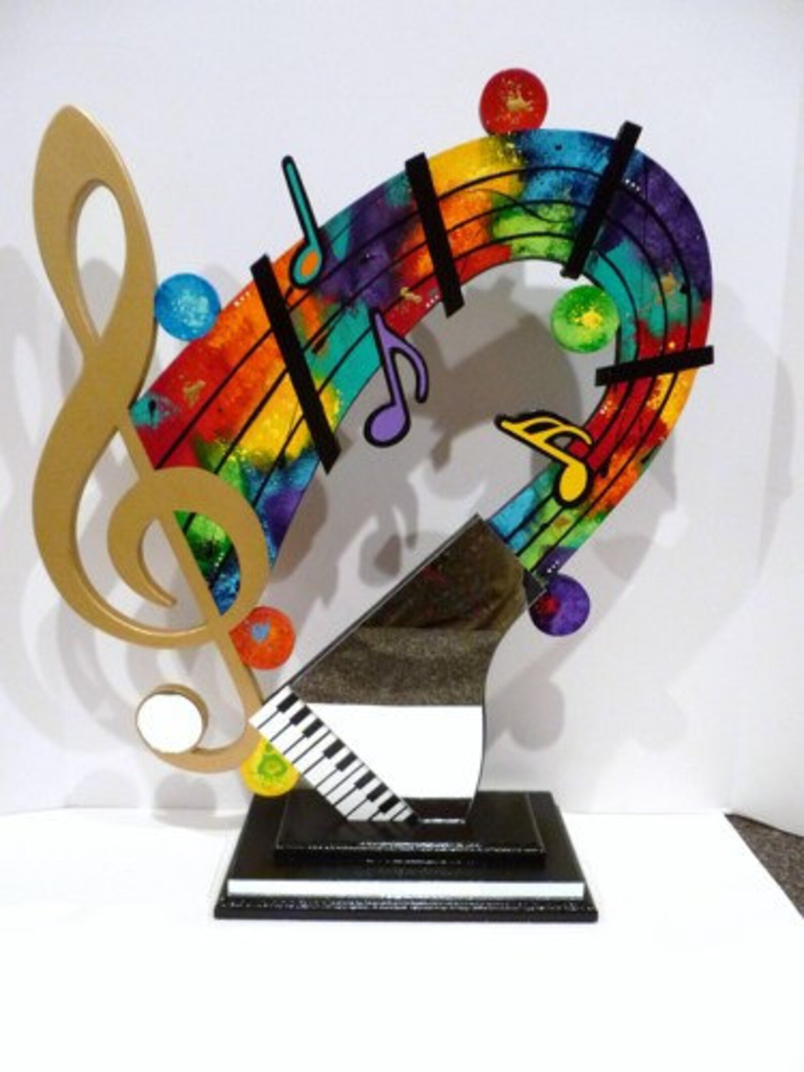 Contemporary Abstract Sculpture Music table Sculpture Clef Etsy