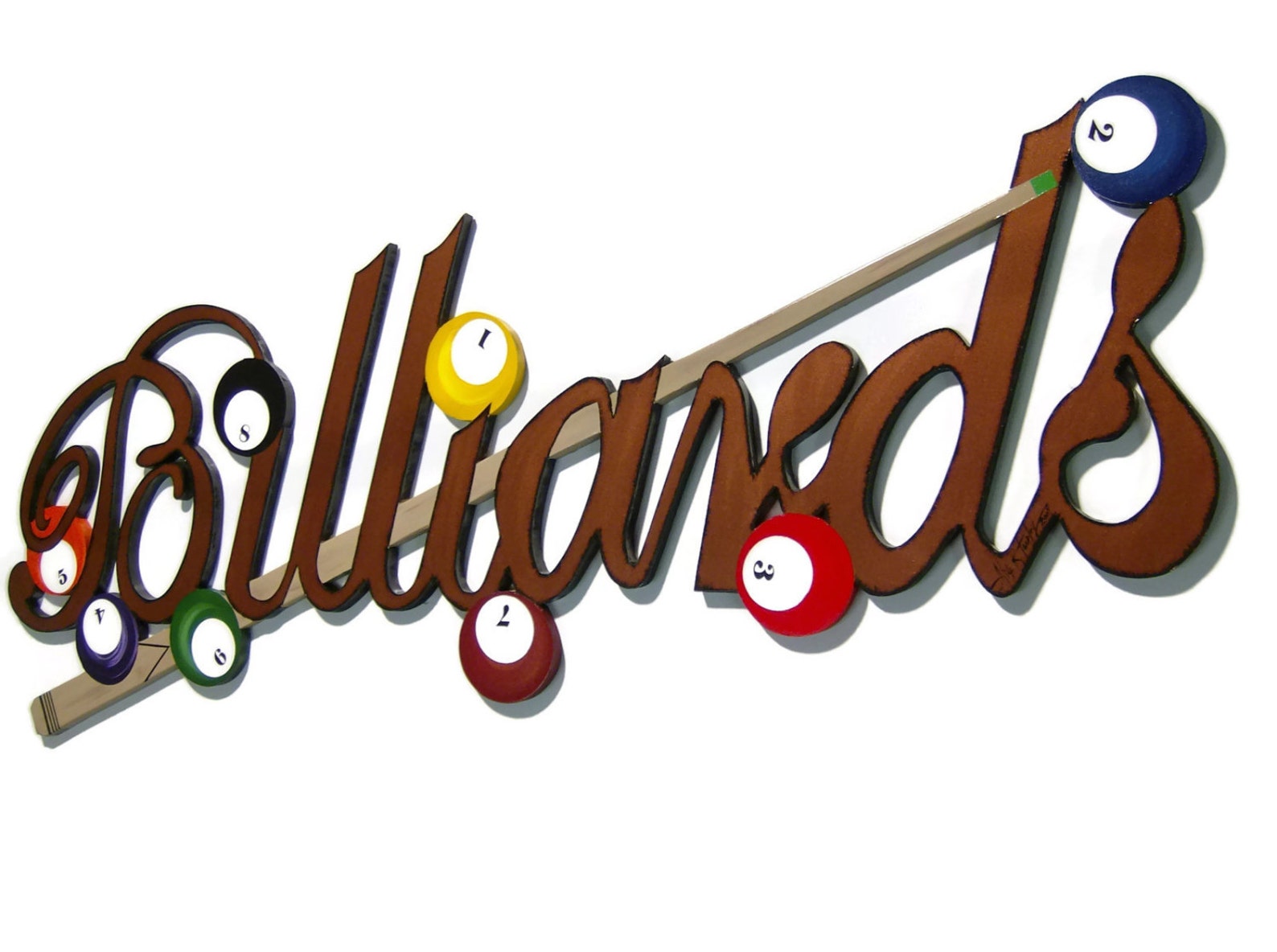 Billiards Wall Art & Sports Bar Wall Art Wood Wall Sculpture Etsy