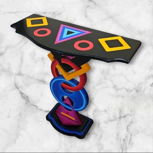 Colorful Unique Table, Geometric table, Aztec table, Funky table by Art69 27x24