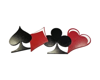 Lucky Days Poker wall hanging, card theme, Card Suits Wood Wall decor, Card Sculpture by Alisa R Tarpley