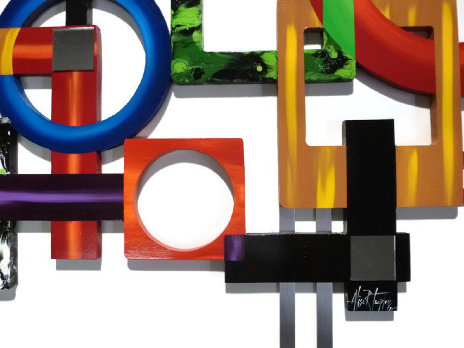 Contemporary Modern Abstract Geometric Wall Sculpture total Etsy