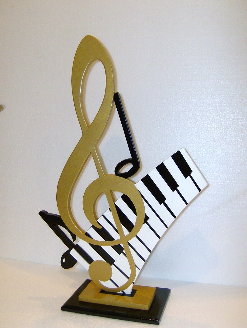 Music Table Sculpture unique music notes Clef sculpture Etsy