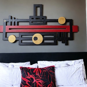 Red Black & Gold Wall Art, Lux Trio Red, Black Wall Decor, Modern Wall ...
