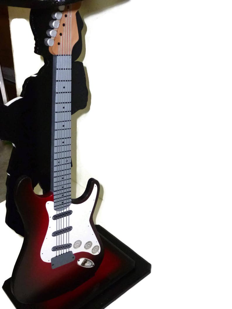 Unique Novelty Guitar Tray Table Sculpture Custom Music Etsy