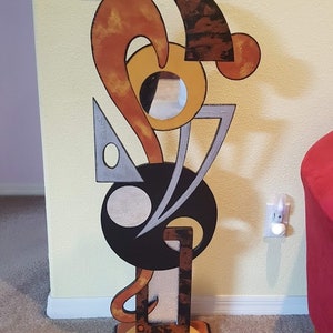 Odyssey floor sculpture, Contemporary Modern Sculpture, Abstract wood with metal Sculpture, by Art69 image 2