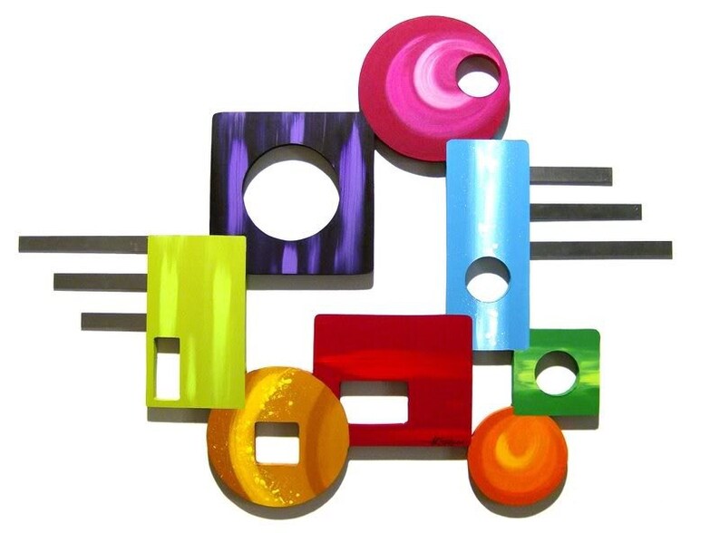 Colorful Modern Home Decor Wall Hanging Sculpture Etsy