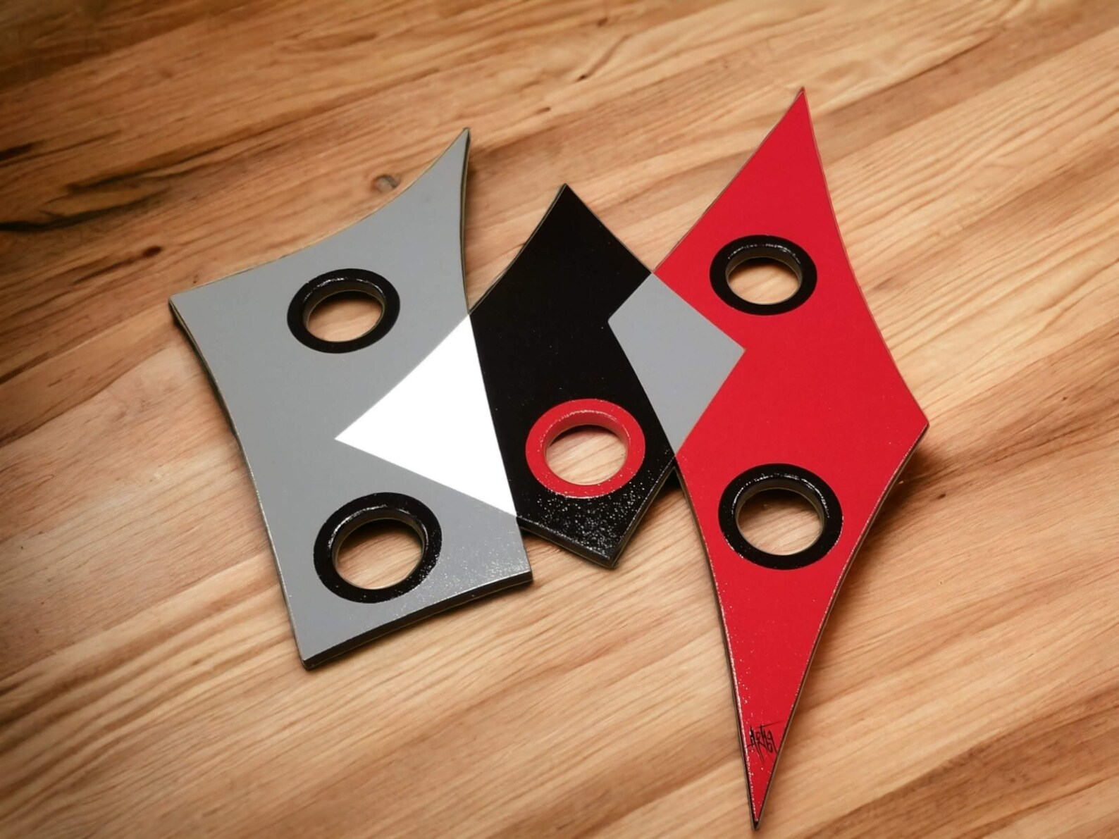 Abstract Wall Sculpture, Red Black Gray Wall Art, Modern Contemporary ...