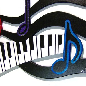 Colorful G Clef Music keys & notes Abstract wall sculpture, Music Sculpture, Contemporary Music Wall Art, by DAS image 9