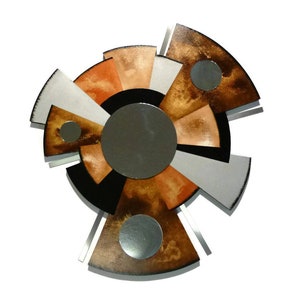 ZEN Mirror, Mirror sculpture, Wood and Metal wall decor, Unique mirror art by Art69