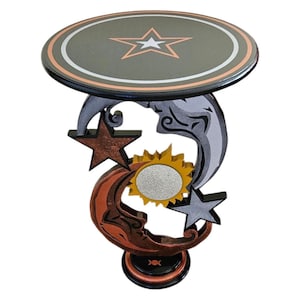 Moon Star and Sun Table - Contemporary Unique Moon Table, Moon Star End ...
