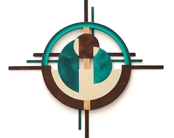 Mid Century Modern sculpture, Abstract Circle,  Contemporary wall decor, Metal wall art, Metal wall sculpture, 24x24 to 39x39 by Art69