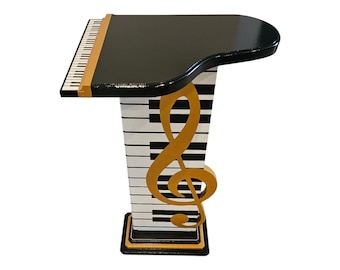 Music Table sculpture, Music Piano Table Sculpture, Floor Sculpture table, Piano Keys, unique Table by Alisa