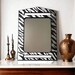 Unique Contemporary Modern Zebra Pattern Wood Framed Mirror - Etsy
