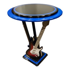 Unique handmade 3 Guitar Table, Music table, Guitar Sculpture end table, OOAK Guitar accent table by Alisa
